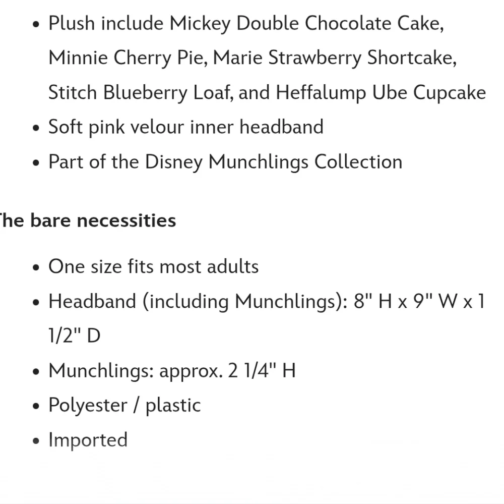 Disney Munchlings Baked Treats Ear Headband - Picture 6 of 6